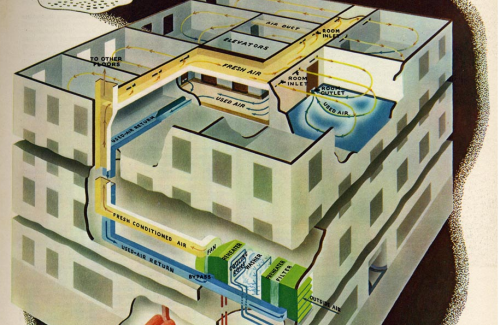 Office Building Ventilation Cutaway